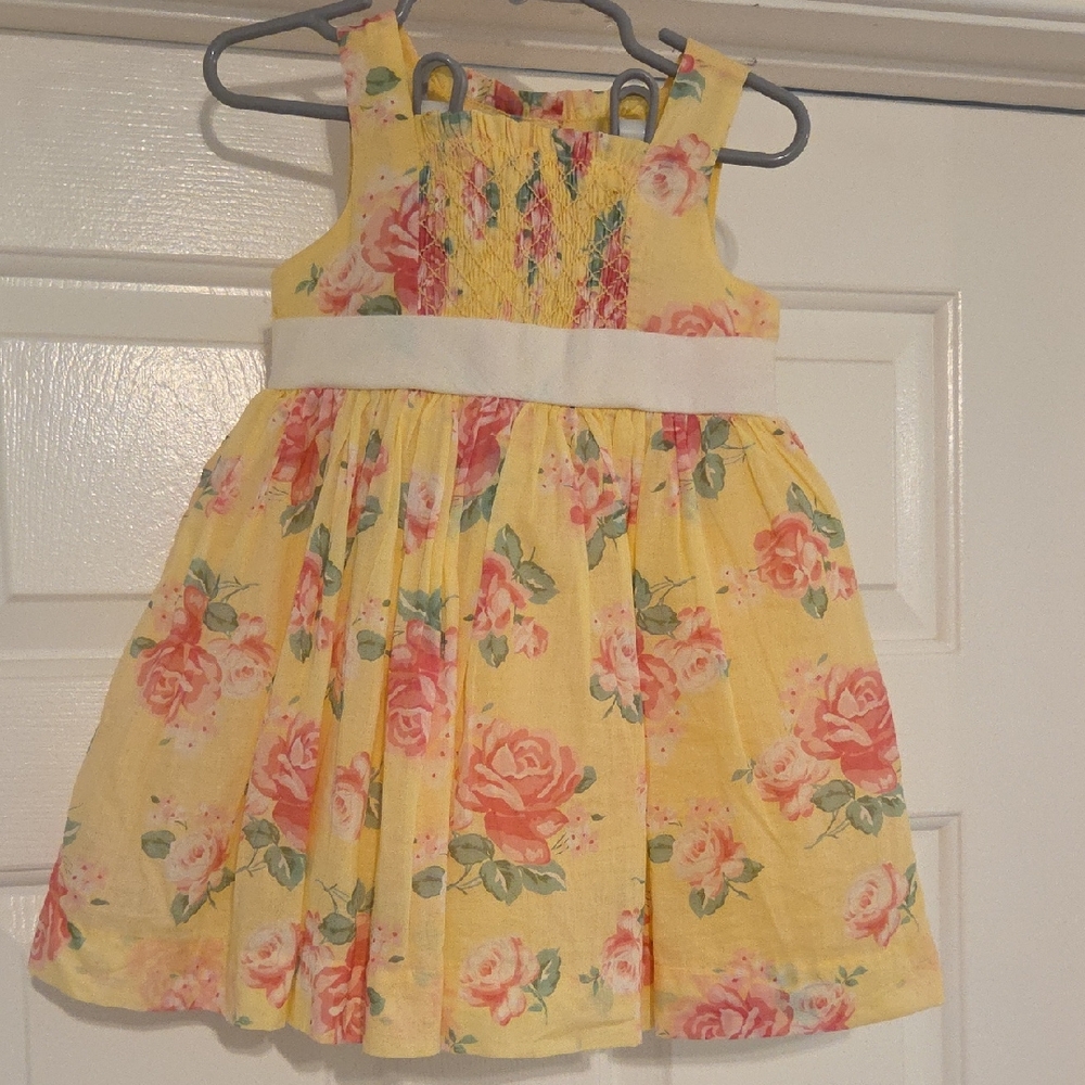 Janie And Jack Floral Yellow Dress